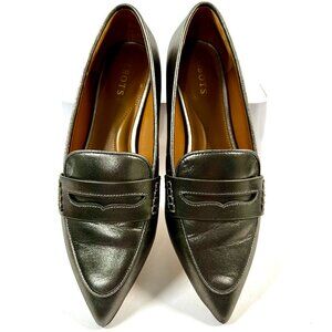 Talbots Scarlet Pointed Toe Leather Loafers Bronze | Size 6.5 | Pre-Owned